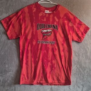 Quilchena School Red Tie-Dye Graphic T-Shirt